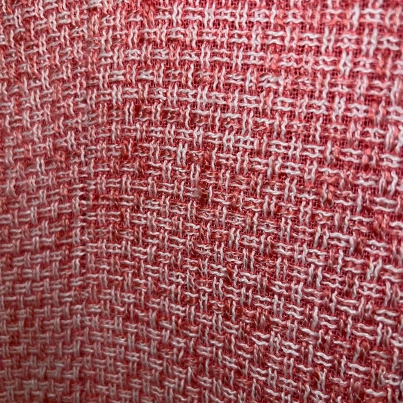 Karl Lagerfeld Paris Designer Tweed Scalloped V Neck Sheath Pink Dress Size 10 - Picture 10 of 11